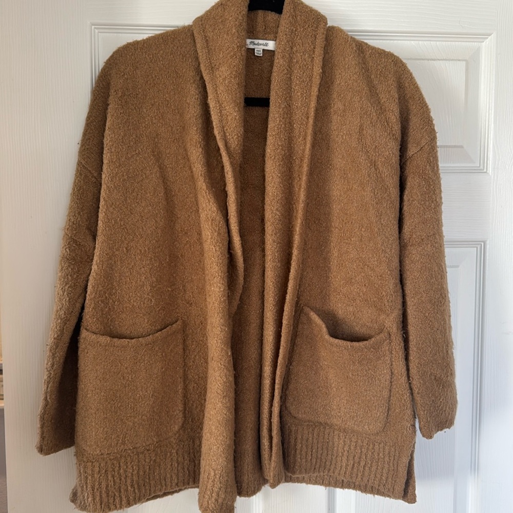 Madewell Camel Shawl Collar Cardigan